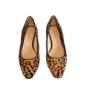 Jack Rogers-Calf Hair Leopard Print Wedge Heel Shoes - Size 7 (new w/out box)